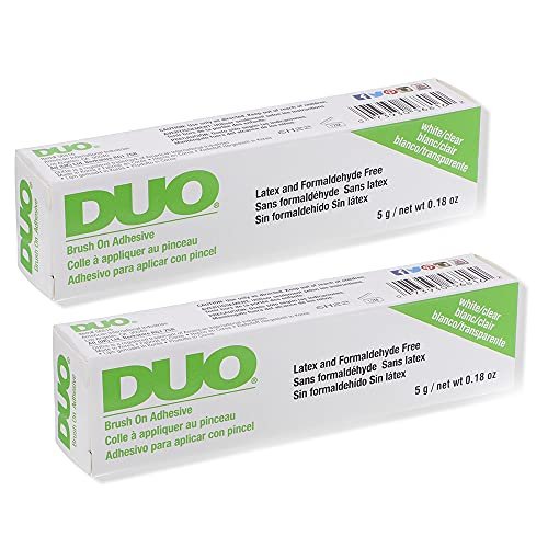DUO Brush-On Clear Lash Glue – Waterproof Strip Lash Adhesive with Vitamins A, C & E, Long Lasting Eyelash Glue, 0.18 oz, 2 Pack - görsel 2