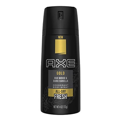 Axe Gold Oud Wood and Dark Vanilla Deodorant Body Spray - 4 oz (Pack of 2)