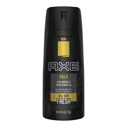 Axe Gold Oud Wood and Dark Vanilla Deodorant Body Spray - 4 oz (Pack of 2)
