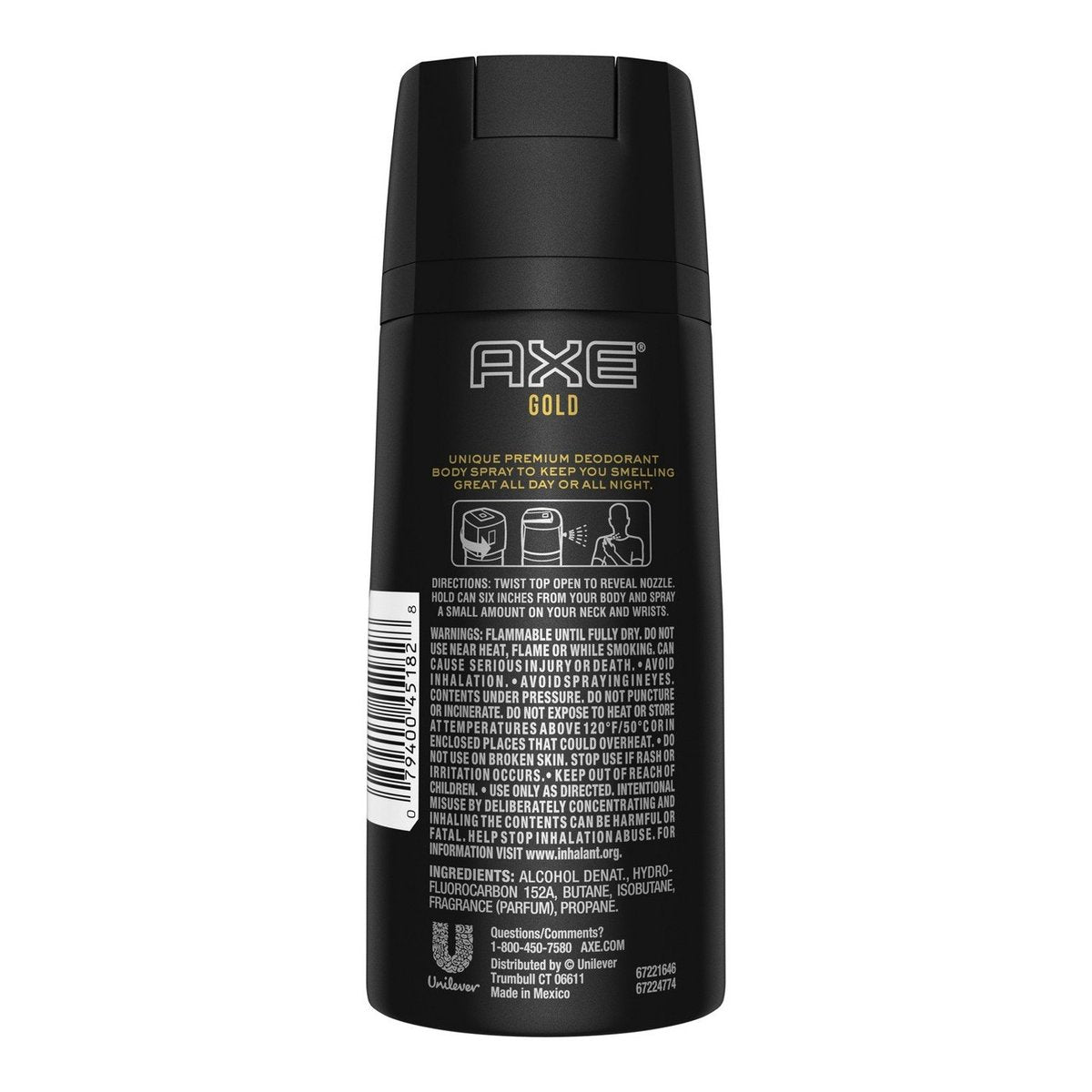 Axe Gold Oud Wood and Dark Vanilla Deodorant Body Spray - 4 oz (Pack of 2) - görsel 5