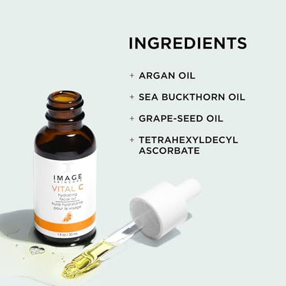 VITAL C Hydrating Facial Oil with Argan, Grape Seed and Sea Buckthorn Oils - IMAGE Skincare (1 fl oz) Avelisse
