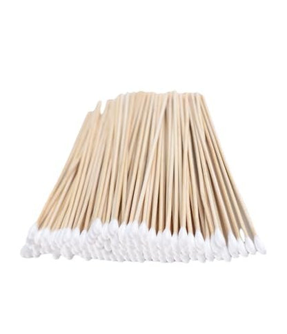 200-Piece 6-Inch Wooden Cotton Swab Applicators – Sterile Cotton Q-Tips for Cleaning, Makeup, Ear Care, Jewelry & Ceramics