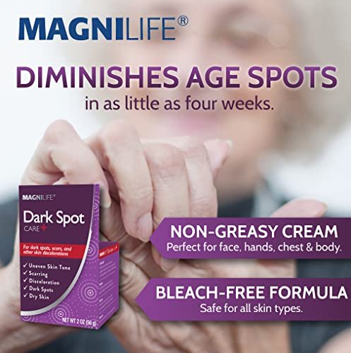 MagniLife Dark Spot Care Cream – No Bleach Formula for Pigmentation, Liver Spots, Scars, Discoloration & Uneven Skin Tone, With Bearberry & Licorice Root Extract, For Face, Chest, Hands and Body, 2 oz - görsel 6
