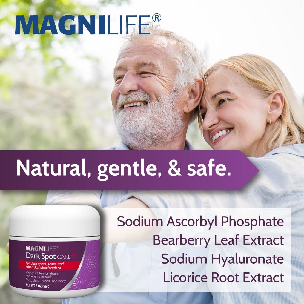MagniLife Dark Spot Care Cream – No Bleach Formula for Pigmentation, Liver Spots, Scars, Discoloration & Uneven Skin Tone, With Bearberry & Licorice Root Extract, For Face, Chest, Hands and Body, 2 oz - görsel 7