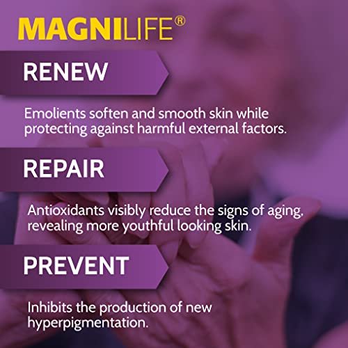 MagniLife Dark Spot Care Cream – No Bleach Formula for Pigmentation, Liver Spots, Scars, Discoloration & Uneven Skin Tone, With Bearberry & Licorice Root Extract, For Face, Chest, Hands and Body, 2 oz - görsel 4