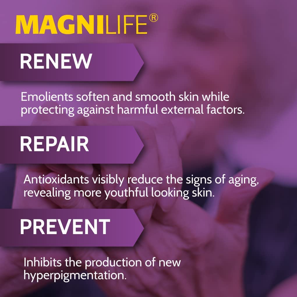 MagniLife Dark Spot Care Cream – No Bleach Formula for Pigmentation, Liver Spots, Scars, Discoloration & Uneven Skin Tone, With Bearberry & Licorice Root Extract, For Face, Chest, Hands and Body, 2 oz - görsel 3