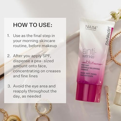 StriVectin Line BlurFector Instant Wrinkle Blurring Primer – Smoothing Makeup Primer, 1 oz Avelisse