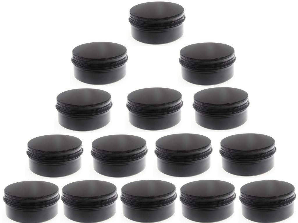 3 oz Black Aluminum Screw Top Lid Containers - 10 Pack Metal Storage Tins for Lip Balm, DIY Cosmetics, Salves, Travel Jars (90 ml) - görsel 12