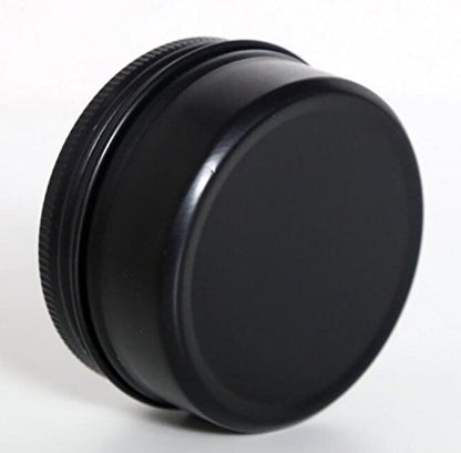 3 oz Black Aluminum Screw Top Lid Containers - 10 Pack Metal Storage Tins for Lip Balm, DIY Cosmetics, Salves, Travel Jars (90 ml)