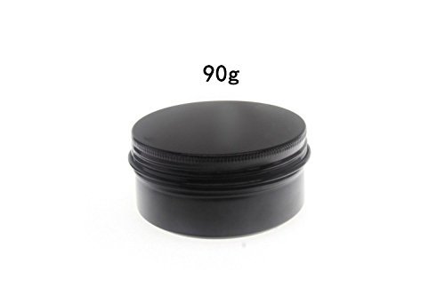 3 oz Black Aluminum Screw Top Lid Containers - 10 Pack Metal Storage Tins for Lip Balm, DIY Cosmetics, Salves, Travel Jars (90 ml) - görsel 3