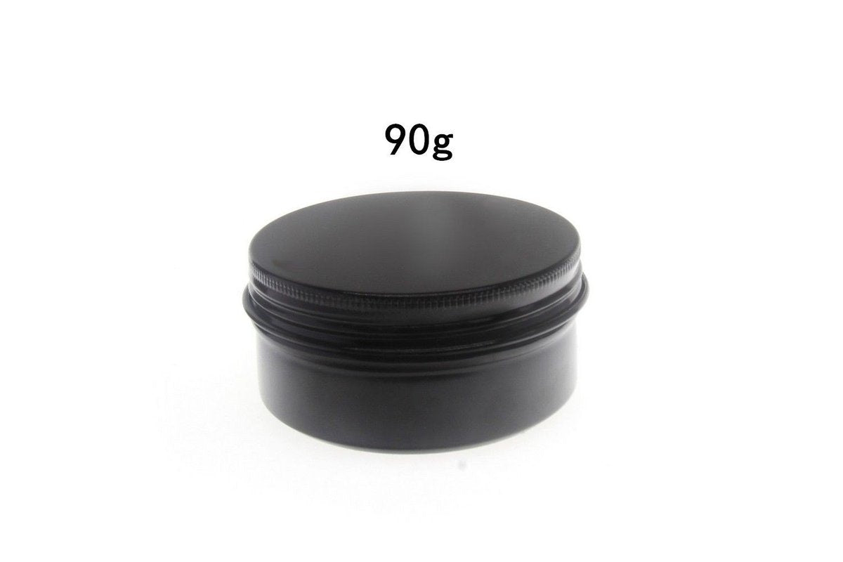 3 oz Black Aluminum Screw Top Lid Containers - 10 Pack Metal Storage Tins for Lip Balm, DIY Cosmetics, Salves, Travel Jars (90 ml) - görsel 2