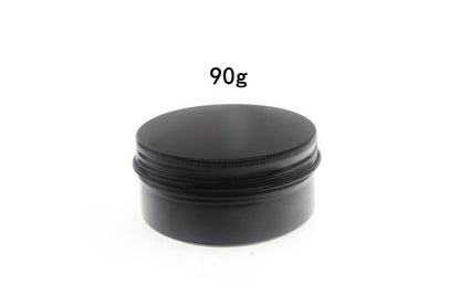 3 oz Black Aluminum Screw Top Lid Containers - 10 Pack Metal Storage Tins for Lip Balm, DIY Cosmetics, Salves, Travel Jars (90 ml)