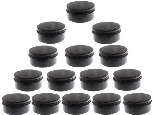 3 oz Black Aluminum Screw Top Lid Containers - 10 Pack Metal Storage Tins for Lip Balm, DIY Cosmetics, Salves, Travel Jars (90 ml) - görsel 13