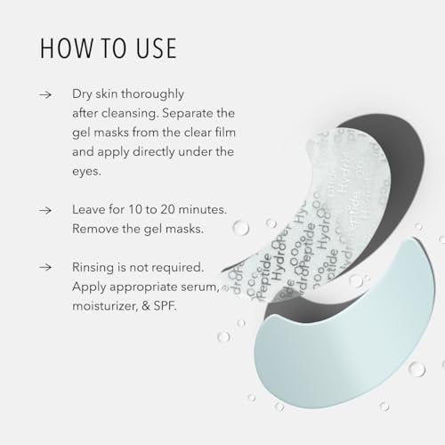 HydroPeptide PolyPeptide Collagel Eye Masks – Line-Lifting Hydrogel Under Eye Patches for Firmer Appearance, Hydration & Dark Circles (8 Treatments) Avelisse