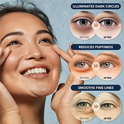 Purederm Deluxe Collagen Eye Mask – 4 Pack, 120 Sheets – Anti-Aging & Wrinkle Care Eye Patches for Dark Circles & Puffiness