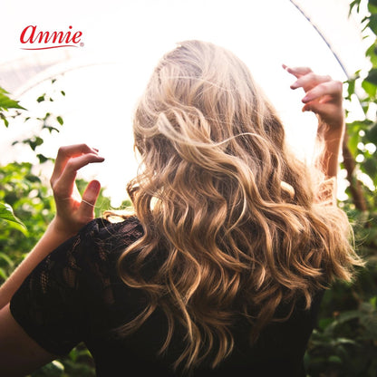 Annie Silky Satin Jumbo Hair Rollers - 6 Pack Black Foam Sponge Curlers for Heatless Curls - Soft Sleep Styler Pillow Rollers for All Hair Types, Prevents Breakage & Frizz (1.5 Inch Diameter)
