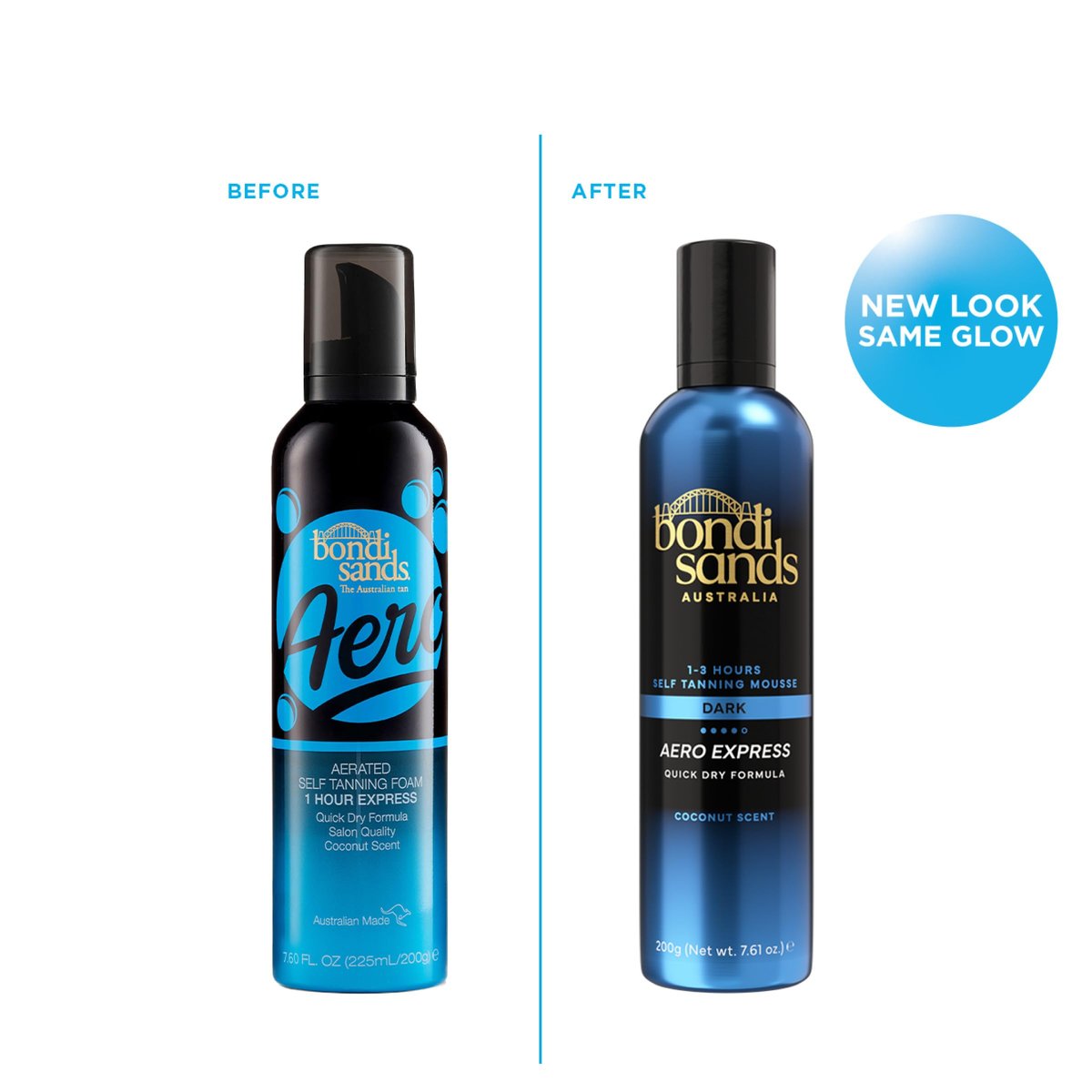 Bondi Sands Aero 1-Hour Express Self Tanning Foam - Lightweight Coconut Tanning Foam for a Healthy Bronzed Glow, 7.61 fl oz Avelisse