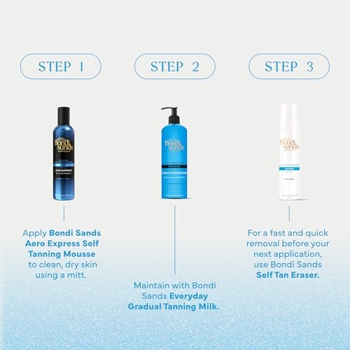 Bondi Sands Aero 1-Hour Express Self Tanning Foam - Lightweight Coconut Tanning Foam for a Healthy Bronzed Glow, 7.61 fl oz Avelisse