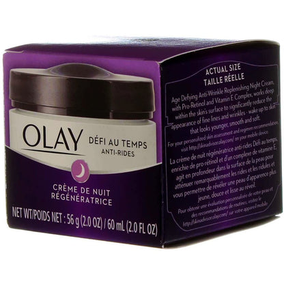 Olay Age Defying Anti-Wrinkle Night Cream, 2 Fl Oz (Pack of 3) Avelisse