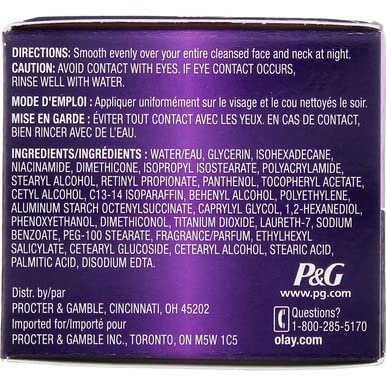 Olay Age Defying Anti-Wrinkle Night Cream, 2 Fl Oz (Pack of 3) Avelisse