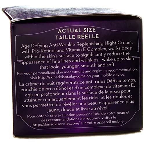 Olay Age Defying Anti-Wrinkle Night Cream, 2 Fl Oz (Pack of 3) Avelisse