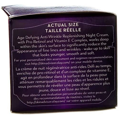 Olay Age Defying Anti-Wrinkle Night Cream, 2 Fl Oz (Pack of 3) Avelisse