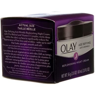 Olay Age Defying Anti-Wrinkle Night Cream, 2 Fl Oz (Pack of 3) Avelisse