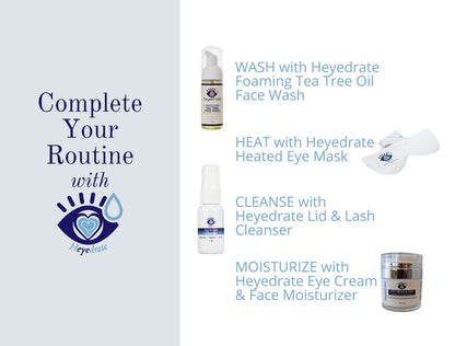 Heyedrate Heated Eye Mask – Soothing Warm & Cold Compress for Temporary Relief of Irritated Eyes, Reusable, White Avelisse
