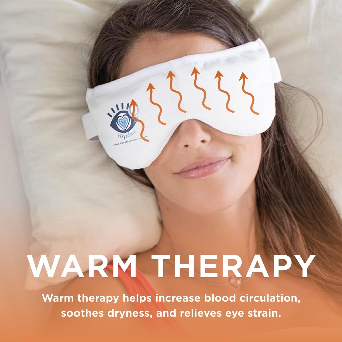 Heyedrate Heated Eye Mask – Soothing Warm & Cold Compress for Temporary Relief of Irritated Eyes, Reusable, White Avelisse