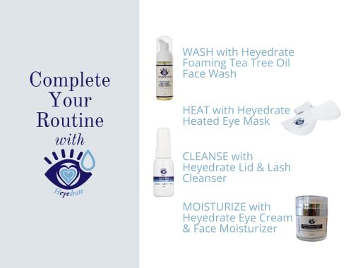 Heyedrate Heated Eye Mask – Soothing Warm & Cold Compress for Temporary Relief of Irritated Eyes, Reusable, White Avelisse