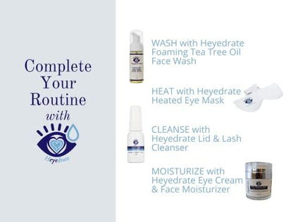 Heyedrate Heated Eye Mask – Soothing Warm & Cold Compress for Temporary Relief of Irritated Eyes, Reusable, White Avelisse