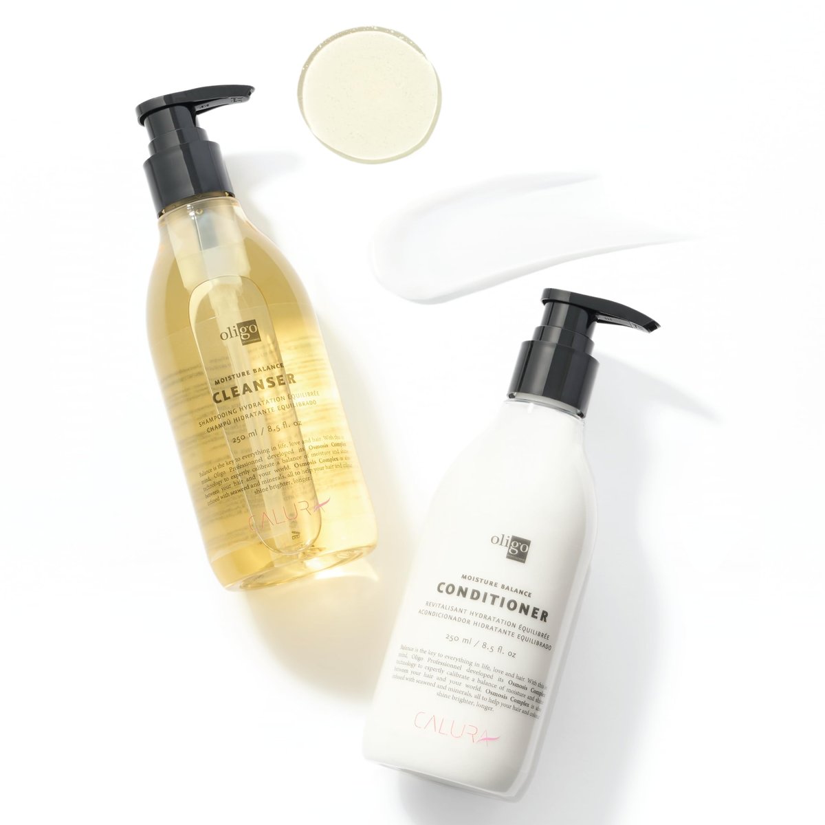 Oligo Professionnel Calura Moisture Balance Shampoo & Conditioner Set – Sulfate-Free, Vegan, Paraben-Free, Color-Safe Hydrating Duo for Dry Hair (8.5 oz Each) Avelisse