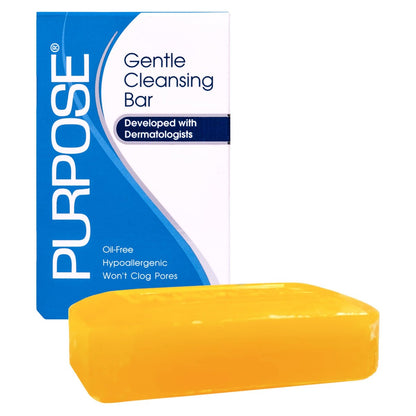Purpose Gentle Cleansing Bar – Dermatologist-Developed, Hypoallergenic, Sulfate-Free, for Sensitive & Dry Skin, 6 oz (Pack of 4) Avelisse