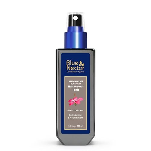 Blue Nectar Hair Growth Serum with Rosemary Oil - Ayurvedic Hair Tonic Spray (8 Herbs, 3.38 Fl Oz) - görsel 2