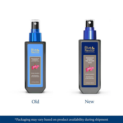 Blue Nectar Hair Growth Serum with Rosemary Oil - Ayurvedic Hair Tonic Spray (8 Herbs, 3.38 Fl Oz)