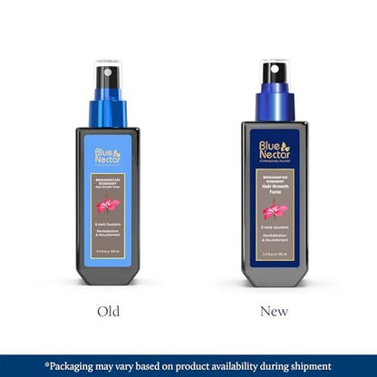 Blue Nectar Hair Growth Serum with Rosemary Oil - Ayurvedic Hair Tonic Spray (8 Herbs, 3.38 Fl Oz)