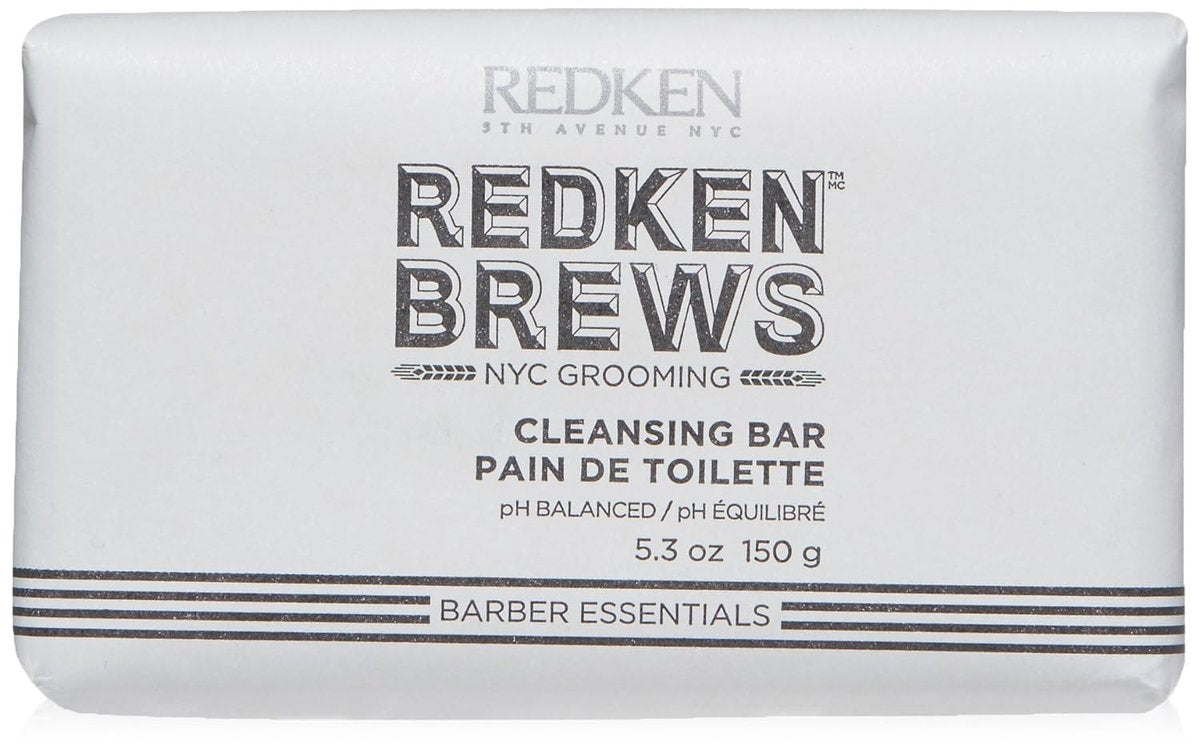 Redken Brews Men's Cleanse Bar - Multi-Purpose Bar Soap for Face and Body, Moisturizing & Deodorizing, Clean Fresh Scent, 5.3 oz - görsel 1