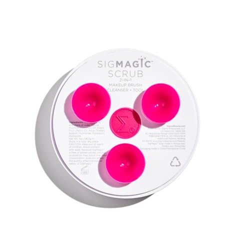 Sigma Beauty Portable 2-in-1 SigMagic Scrub – Solid Silicone Makeup Brush Cleaner, Professional Grade, Pink (1 Count) - görsel 7