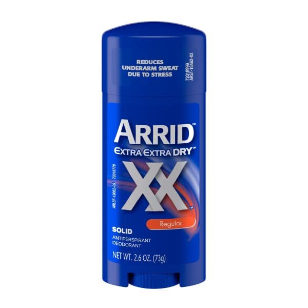 Arrid XX Extra Extra Dry Solid Antiperspirant Deodorant, Regular, 2.6 oz (Pack of 6) Avelisse
