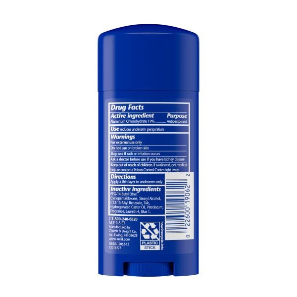 Arrid XX Extra Extra Dry Solid Antiperspirant Deodorant, Regular, 2.6 oz (Pack of 6) Avelisse