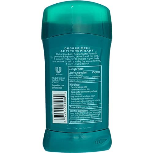 Degree Men Anti-Perspirant Deodorant Invisible Stick Extreme Blast - 2.7 oz (Pack of 6) Avelisse