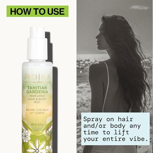 Pacifica Tahitian Gardenia Perfumed Hair & Body Mist - Alcohol-Free, Vegan & Cruelty-Free, 6 Fl Oz Avelisse