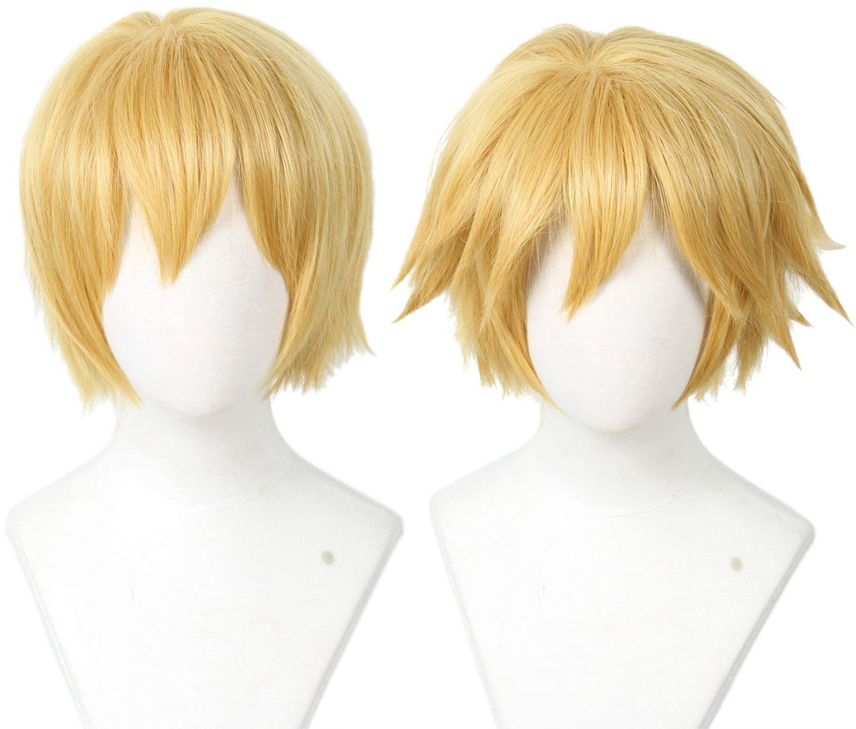 Linfairy Short Blonde Cosplay Wig - Halloween Costume Cat Wig for Men Avelisse