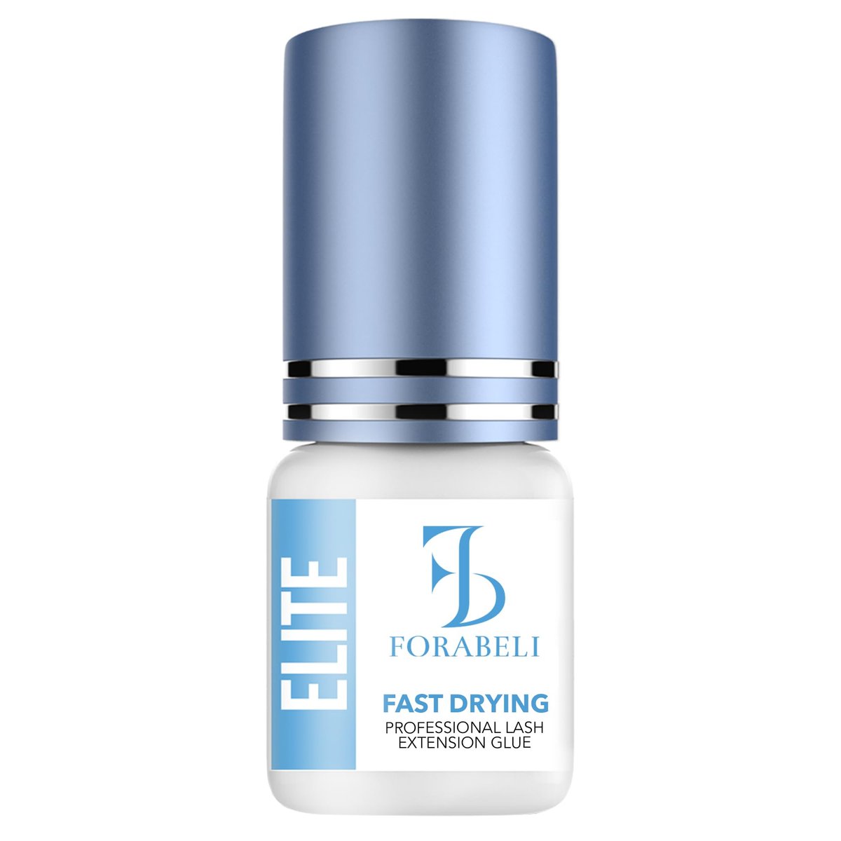 Forabeli Elite Eyelash Extension Glue - Professional Black Lash Adhesive, Ultra-Fast Dry 0.5-1 Second, 7-Week Retention, 5ml Avelisse