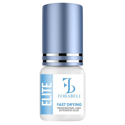 Forabeli Elite Eyelash Extension Glue - Professional Black Lash Adhesive, Ultra-Fast Dry 0.5-1 Second, 7-Week Retention, 5ml Avelisse
