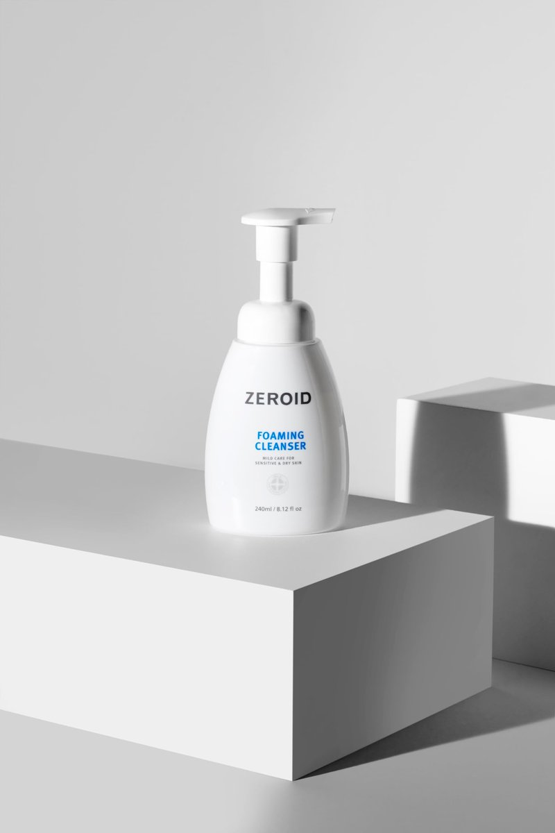 ZEROID Foaming Cleanser - Gentle Face Wash for Sensitive & Dry Skin, Moisturizing Facial Cleanser, Dermatologist Tested, Korean Skin Care, 8.1 fl oz Avelisse