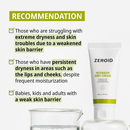 ZEROID Intensive Oint-Cream – Face Moisturizer for Extremely Dry, Sensitive & Disordered Skin – Soothing & Moisturizing Face Lotion – 2.7 fl oz (80ml) Avelisse