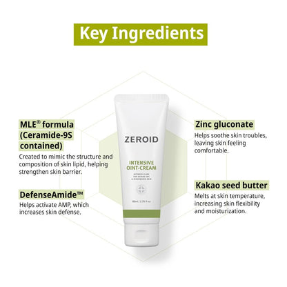 ZEROID Intensive Oint-Cream – Face Moisturizer for Extremely Dry, Sensitive & Disordered Skin – Soothing & Moisturizing Face Lotion – 2.7 fl oz (80ml) Avelisse