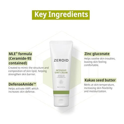 ZEROID Intensive Oint-Cream – Face Moisturizer for Extremely Dry, Sensitive & Disordered Skin – Soothing & Moisturizing Face Lotion – 2.7 fl oz (80ml) Avelisse