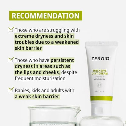 ZEROID Intensive Oint-Cream – Face Moisturizer for Extremely Dry, Sensitive & Disordered Skin – Soothing & Moisturizing Face Lotion – 2.7 fl oz (80ml) Avelisse
